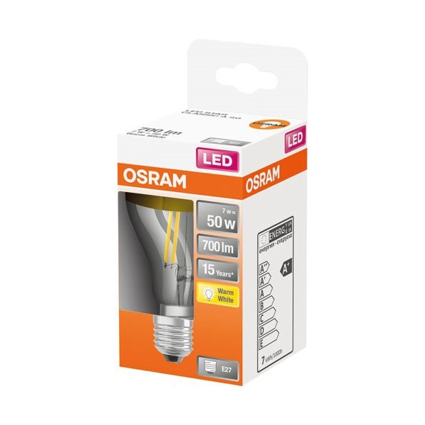 OSRAM - Led standard clair filament mirror or 7w e27 chaud boite de