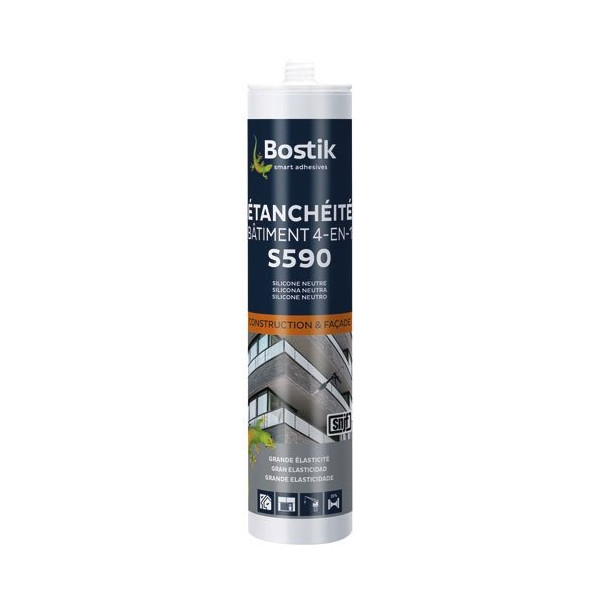 BOSTIK - Mastic bâtiment 4en1 S590 cartouche 300ml blanc