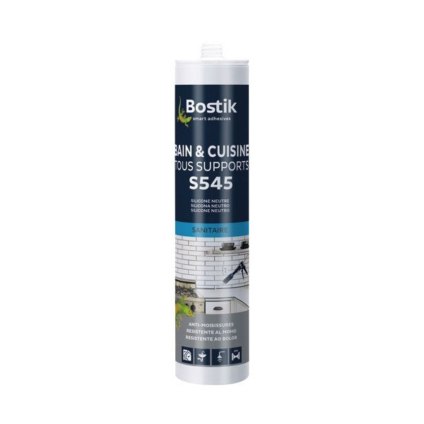 BOSTIK - Mastic bain cuisine S545 translucide cartouche 300ml