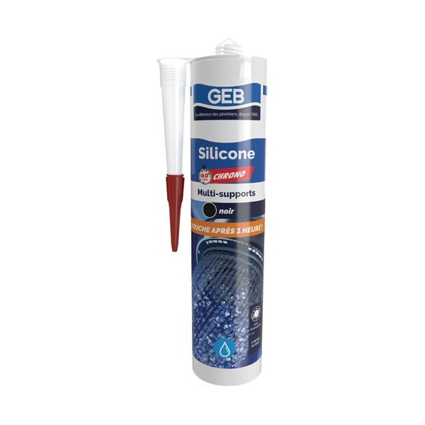 GEB - Mastic silicone 60mn chrono transparent cartouche 280ml
