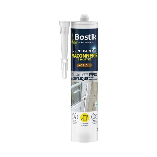BOSTIK - Joint parfait maçonnerie huisserie acajou cartouche 280ml