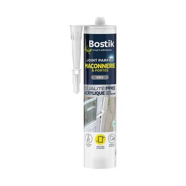 BOSTIK - Joint parfait maconnerie huisserie gris cartouche 280ml