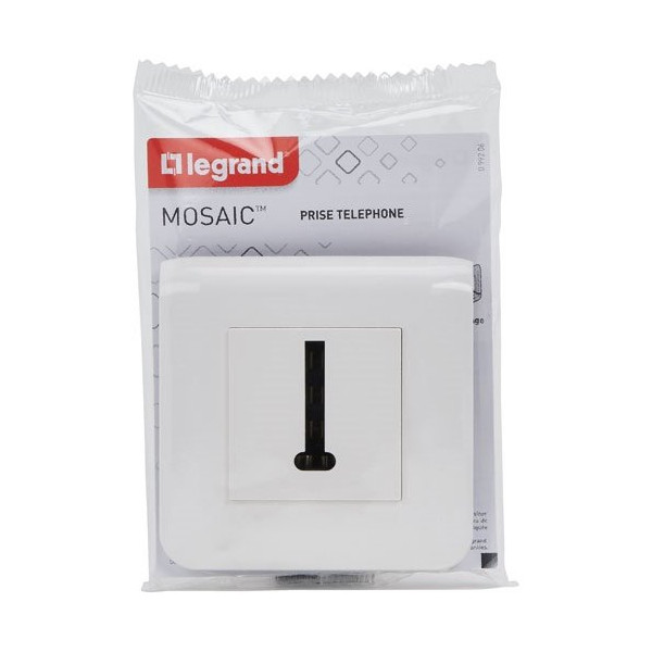LEGRAND - Mosaic prise tél en t blanc complet 8 contacts