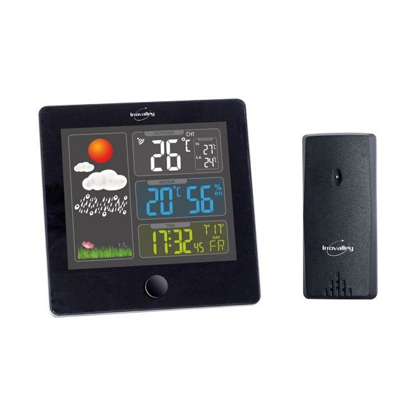 INOVALLEY - Station météo sonde ext/int hygro écran couleur