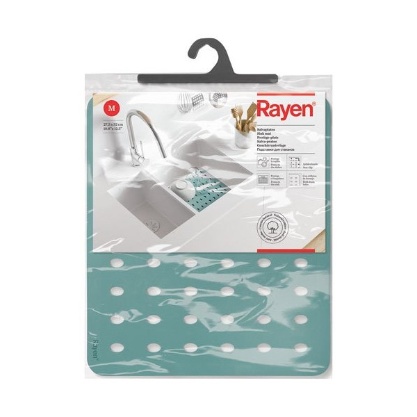 RAYEN - Tapis fond évier anti-dérappant 27,5 x 32 cm