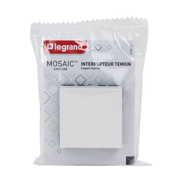 LEGRAND - Mosaic interrupteur va/vient témoin 2 modules compo blanc