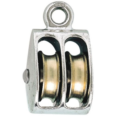 POULIE A OEIL 2 GALETS 25MM