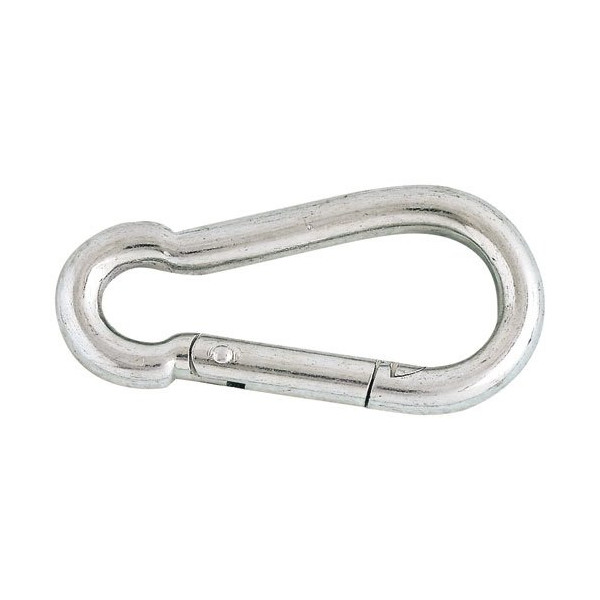 CHAPUIS - Mousqueton pompier acier zingué Ø6mm long.60mm blister 2