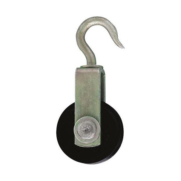 CHAPUIS - Poulie crochet ac. zing. galet Ø40mm corde Ø10mm 63kg bl1