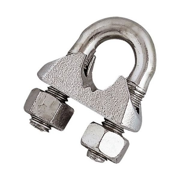 CHAPUIS - Serre câble étrier acier zingué Ø3/4mm blister 2