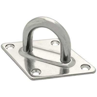 PLATINE LOSANGE OEIL AC.INOX.80X120MM