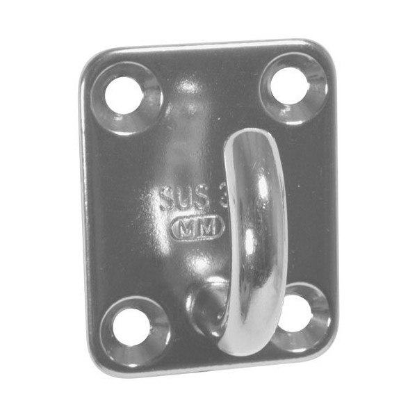 CHAPUIS - Platine rectangulaire 35x40mm crochets ouverts Øfil 6mm uc2