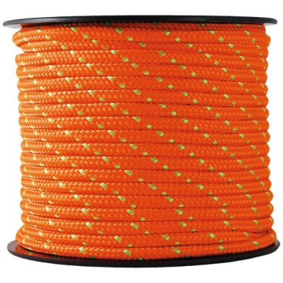 TRESSE ORANGE/VERT 3MM BOBINE 25M