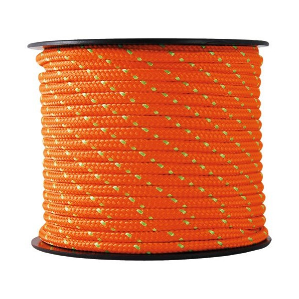 CHAPUIS - Tresse polyest./polyamide orange/vert Ø3mm 200kg bob 25m