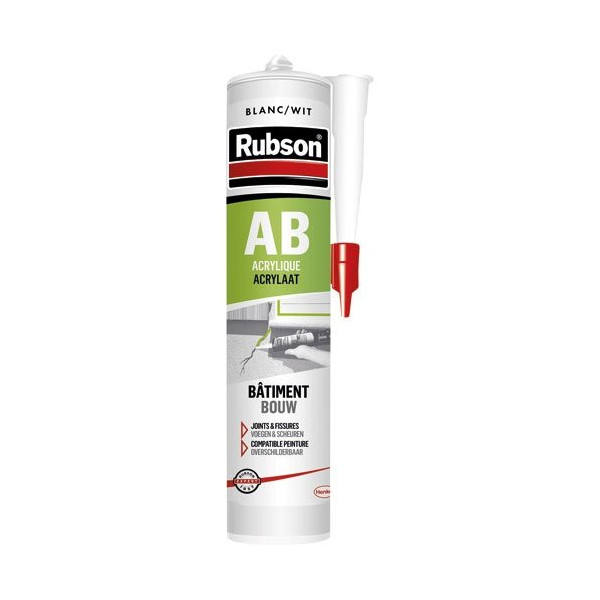 RUBSON - Mastic acrylique bâtiment Blanc cartouche 300ml