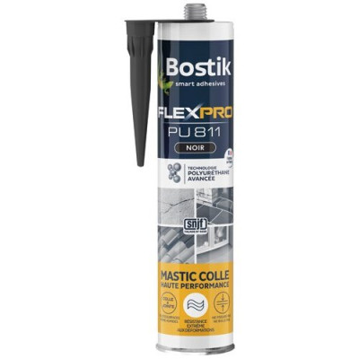 FlexPro PU811 Mastic Colle Noir 300ml