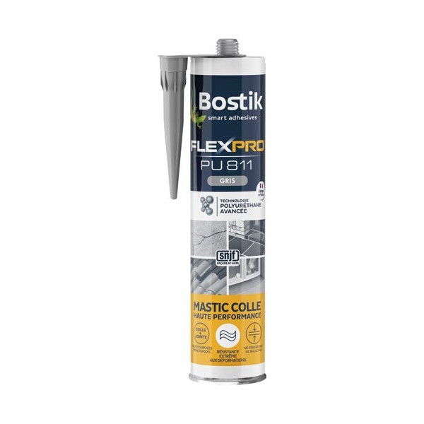 BOSTIK - Mastic colle Flexpro PU811 gris 300 mL