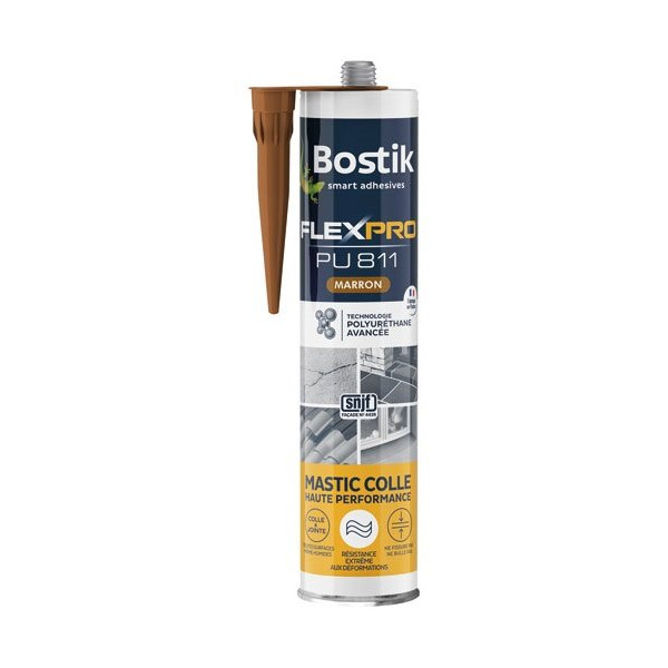 BOSTIK - Mastic colle flexpro PU811 marron 300ml