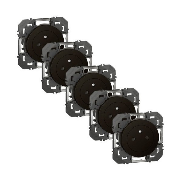 LEGRAND - Prise 2p+t surface noir compo Dooxie