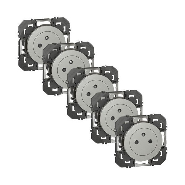 LEGRAND - Prise 2 p+t surface alu composable Dooxie