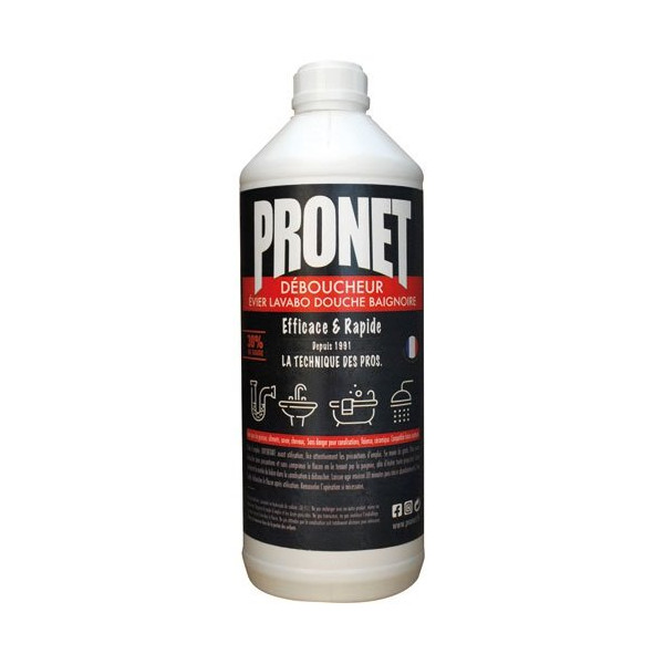 PRONET - Déboucheur canalisations soude 30,5% 1 L