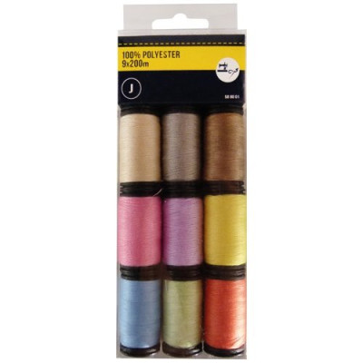 FIL POLYESTER ASSORTIS NO2 9X200M (Vendu par 1)