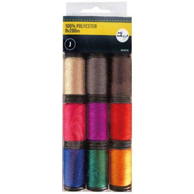 FIL POLYESTER ASSORTIS NO1 (Vendu par 1)