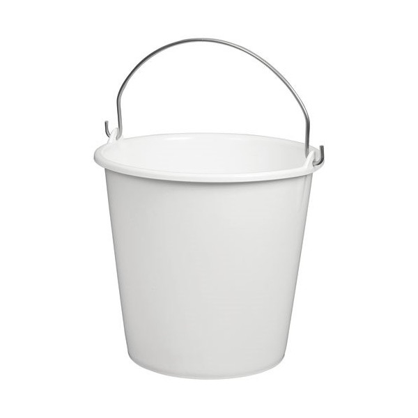 ALUMINIUM ET PLASTIQ - Seau rond 12l anse inox blanc alimentaire