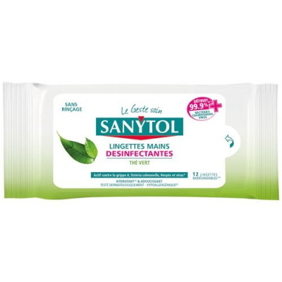 SANYTOL LINGETTE DESINFECTANT MAIN X12 (Vendu par 1)