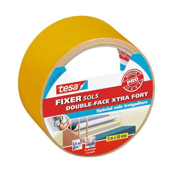 TESA - Classic fixation sol double face moquette extrafort 5 m x 50 mm