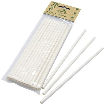 PAILLE CARTON BLANCHE X25