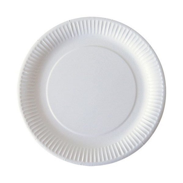 GREENDAY - Assiette jetable carton blanc 23 cm - Lot de 50