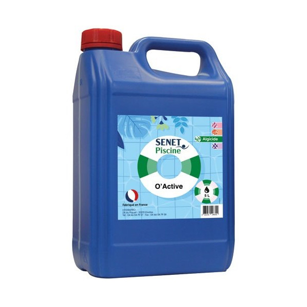 SENET - Algicide oxygene liquide actif piscine 12% 5 L