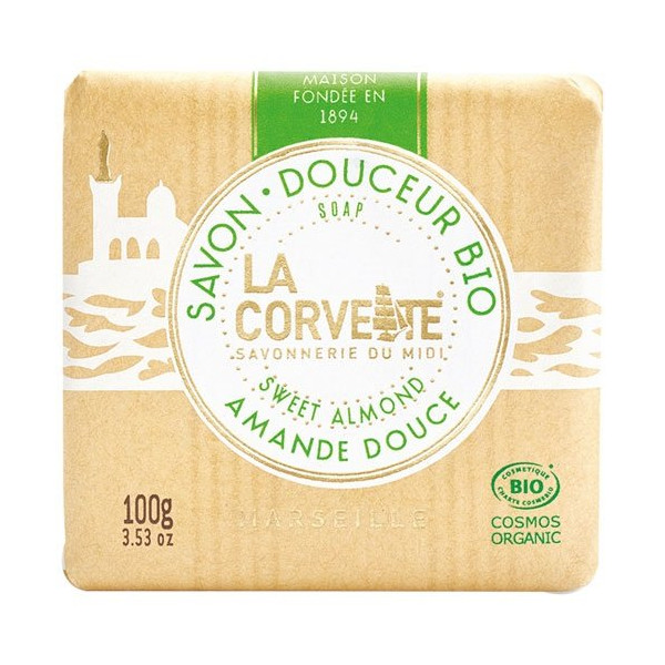 LA CORVETTE - Savon douceur bio amande douce 100g