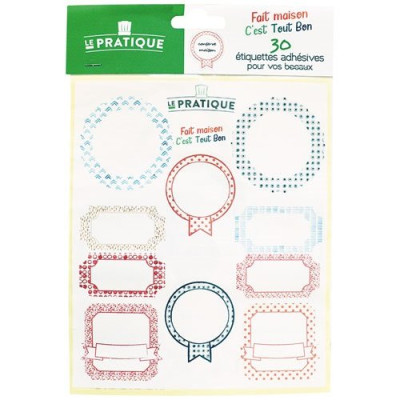 ETIQUETTES ADH. ASSORTIES CONSERV.X30