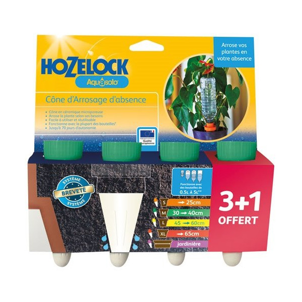 HOZELOCK - Cône arrosage ceramique Aquasolo vert x4 blister