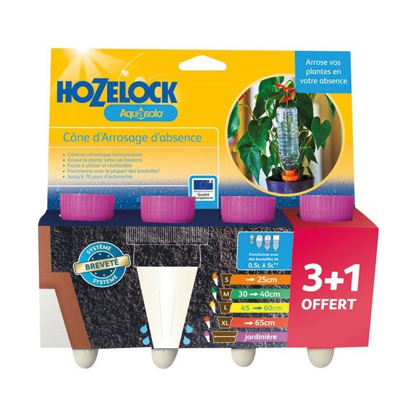 HOZELOCK - Cône arrosage ceramic Aquasolo violet x4 spé jardi