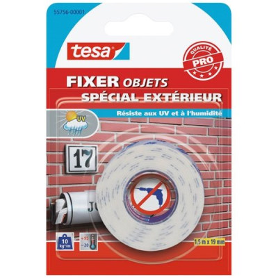 FIXER OBJET DOUBLE FACE EXT. 15M X19MM (Vendu par 1)