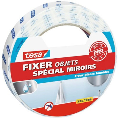 FIXER OBJET DOUBLE FACE MIROIR 5MX19MM (Vendu par 1)