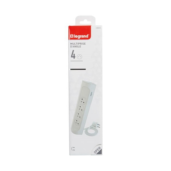 LEGRAND - Multiprise FB 4x2P+T corner angle 1m 1.5mm² blanc