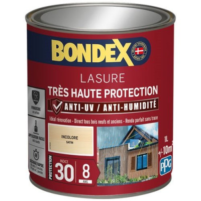 Lasure 8ans Très Haute Protection Satiné Bidon 1L