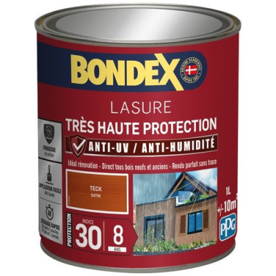Lasure 8ans Très Haute Protection Satiné Bidon 1L
