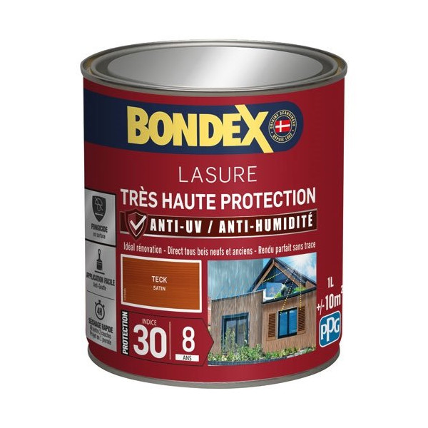 BONDEX - Bondex lasure ind 30 / 8 ans 1l teck