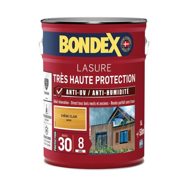 BONDEX - Bondex lasure ind 30 / 8 ans 5l chêne clair
