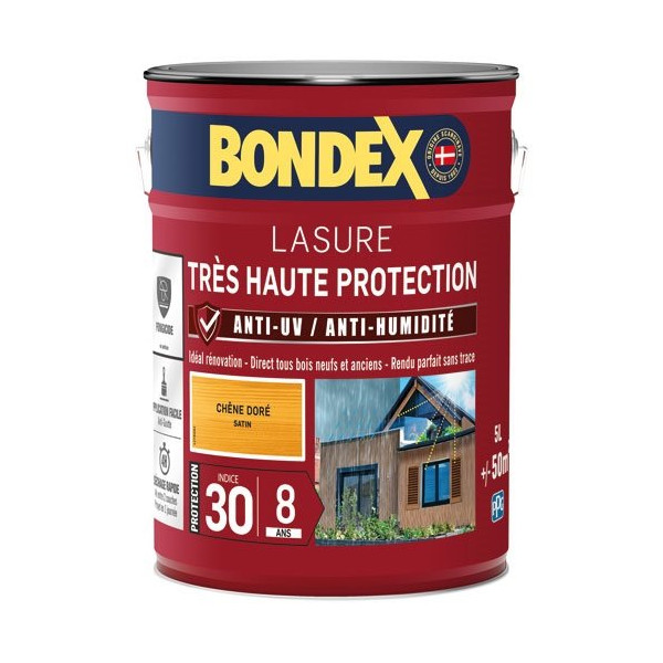 BONDEX - Bondex lasure ind 30 / 8 ans 5l chêne doré