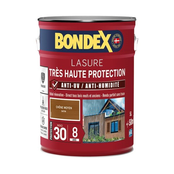 BONDEX - Bondex lasure ind 30 / 8 ans 5l chêne moyen