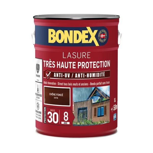 BONDEX - Bondex lasure ind 30 / 8 ans 5l chêne foncé