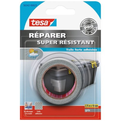 Réparer - Ruban Toilé Renforcé Qualité PRO 2,75mx19mm Gris sous blister