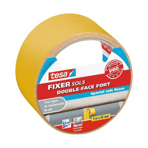 TESA - Fixation sols double face fort - 5 m x 50 mm