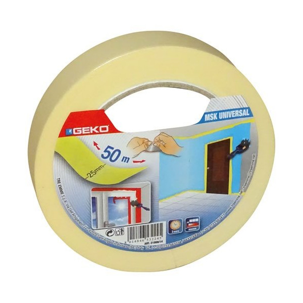 GEKO - Adhésif de masquage universel 25mmx50m